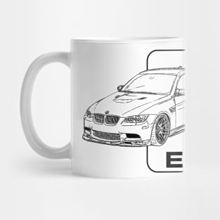 BMW E90 M3 Line Art Mug